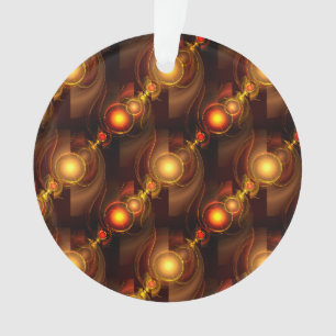 Gold Modern Boho Elegant Abstract Art Pattern #501 Ornament