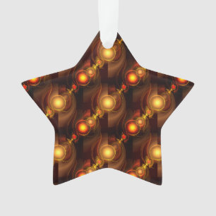 Gold Modern Boho Elegant Abstract Art Pattern #501 Ornament