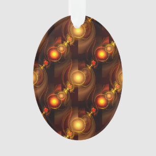 Gold Modern Boho Elegant Abstract Art Pattern #501 Ornament