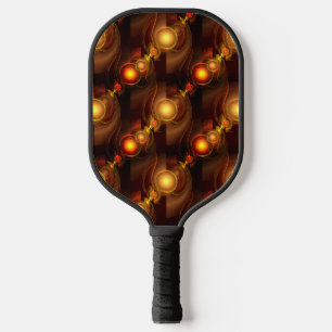 Gold Modern Boho Elegant Abstract Art Pattern #501 Pickleball Paddle