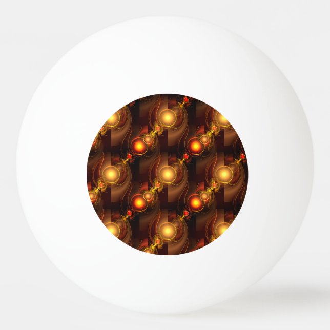 Gold Modern Boho Elegant Abstract Art Pattern #501 Ping Pong Ball (Front)