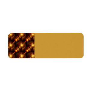 Gold Modern Boho Elegant Abstract Art Pattern #501 Return Address Label