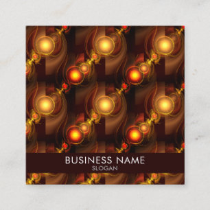 Gold Modern Boho Elegant Abstract Art Pattern #501 Square Business Card