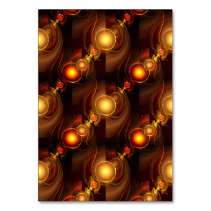 Gold Modern Boho Elegant Abstract Art Pattern #501 Table Number