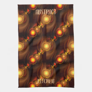 Gold Modern Boho Elegant Abstract Art Pattern #501 Tea Towel