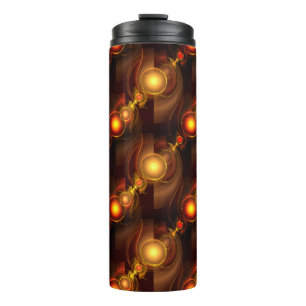 Gold Modern Boho Elegant Abstract Art Pattern #501 Thermal Tumbler