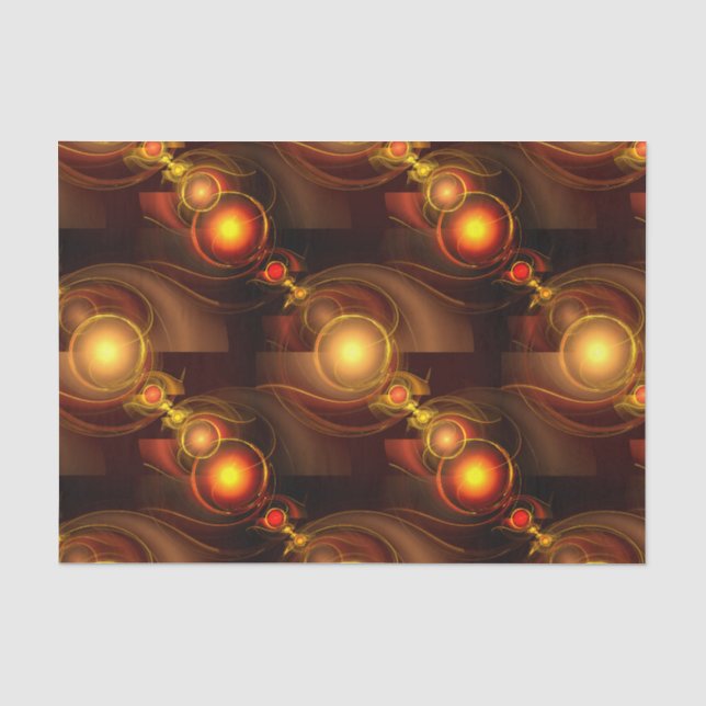 Gold Modern Boho Elegant Abstract Art Pattern #501 Tissue Paper (Front)