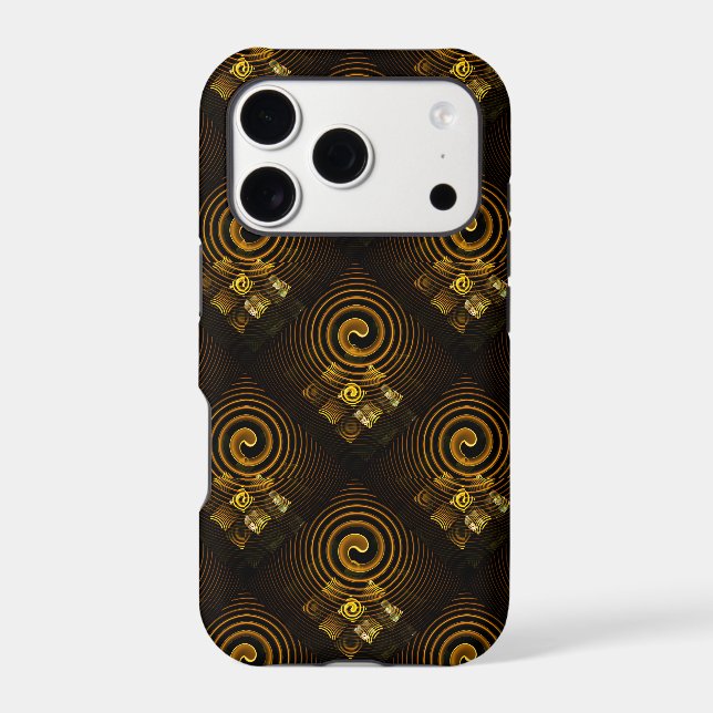 Gold Modern Boho Elegant Abstract Art Pattern #502 (Back)