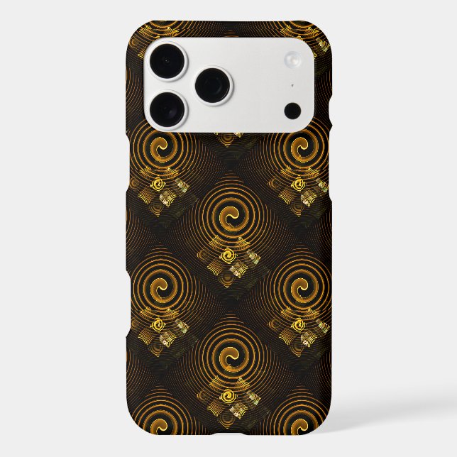 Gold Modern Boho Elegant Abstract Art Pattern #502 (Back)