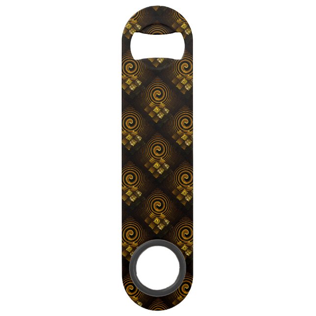 Gold Modern Boho Elegant Abstract Art Pattern #502 (Front)