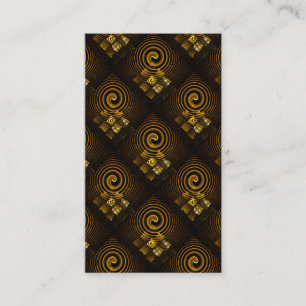 Gold Modern Boho Elegant Abstract Art Pattern #502 Business Card
