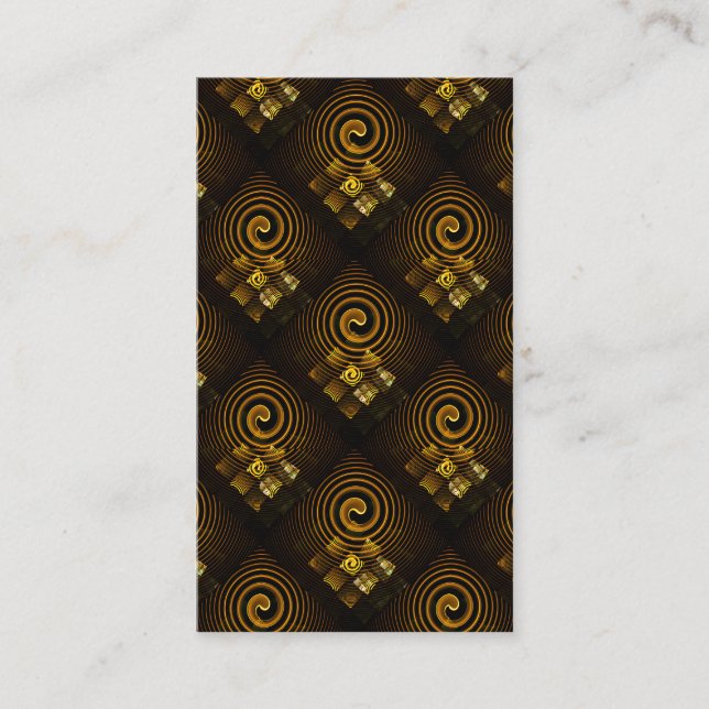 Gold Modern Boho Elegant Abstract Art Pattern #502 Business Card (Front)