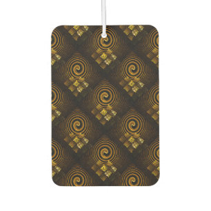 Gold Modern Boho Elegant Abstract Art Pattern #502 Car Air Freshener
