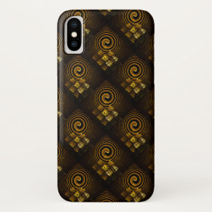 Gold Modern Boho Elegant Abstract Art Pattern #502 iPhone X Case
