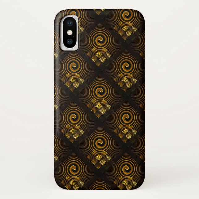 Gold Modern Boho Elegant Abstract Art Pattern #502 Case-Mate iPhone Case (Back)