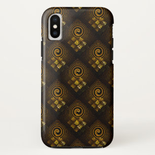 Gold Modern Boho Elegant Abstract Art Pattern #502 iPhone X Case