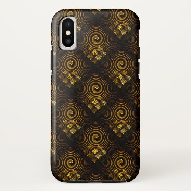 Gold Modern Boho Elegant Abstract Art Pattern #502 Case-Mate iPhone Case (Back)