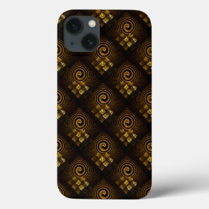 Gold Modern Boho Elegant Abstract Art Pattern #502 iPhone 13 Case