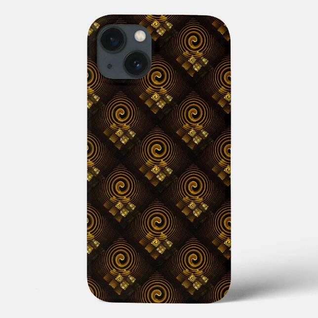 Gold Modern Boho Elegant Abstract Art Pattern #502 Case-Mate iPhone Case (Back)