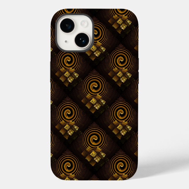 Gold Modern Boho Elegant Abstract Art Pattern #502 Case-Mate iPhone Case (Back)