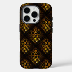 Gold Modern Boho Elegant Abstract Art Pattern #502 iPhone 16 Pro Case