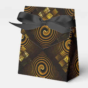 Gold Modern Boho Elegant Abstract Art Pattern #502 Favour Box