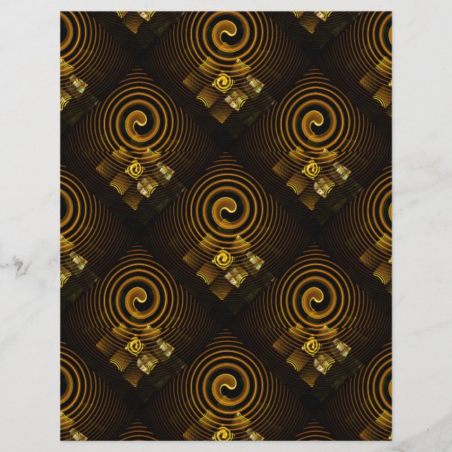 Gold Modern Boho Elegant Abstract Art Pattern #502 Flyer (Front)