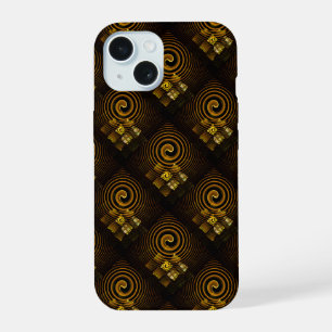 Gold Modern Boho Elegant Abstract Art Pattern #502 iPhone 15 Case