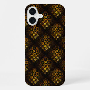 Gold Modern Boho Elegant Abstract Art Pattern #502 iPhone 16 Plus Case