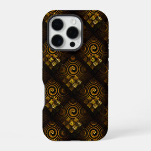 Gold Modern Boho Elegant Abstract Art Pattern #502 iPhone 16 Pro Case