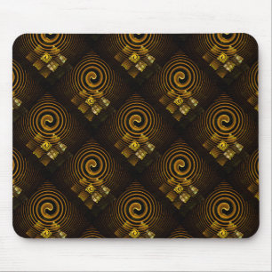 Gold Modern Boho Elegant Abstract Art Pattern #502 Mouse Pad