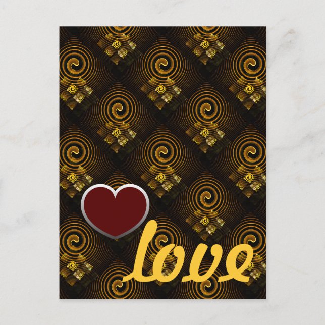 Gold Modern Boho Elegant Abstract Art Pattern #502 Postcard (Front)