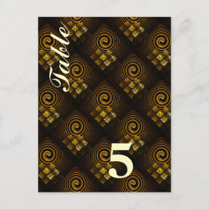 Gold Modern Boho Elegant Abstract Art Pattern #502 Postcard