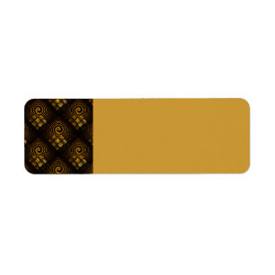Gold Modern Boho Elegant Abstract Art Pattern #502 Return Address Label