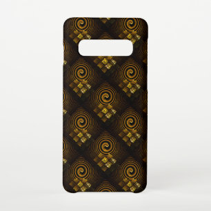 Gold Modern Boho Elegant Abstract Art Pattern #502 Samsung Galaxy Case