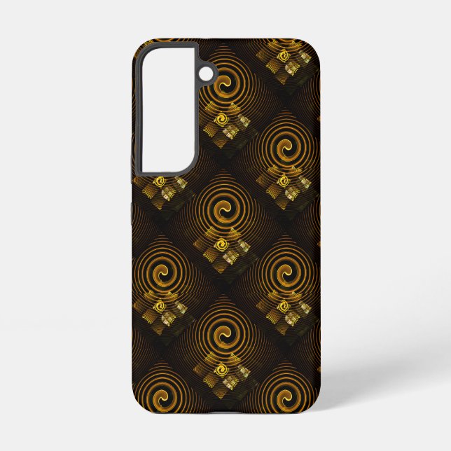 Gold Modern Boho Elegant Abstract Art Pattern #502 Samsung Galaxy S22 Case (Back)