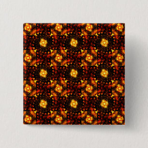 Gold Modern Boho Elegant Abstract Art Pattern #506 15 Cm Square Badge