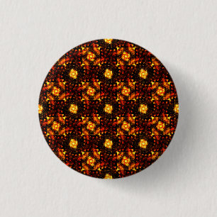 Gold Modern Boho Elegant Abstract Art Pattern #506 3 Cm Round Badge