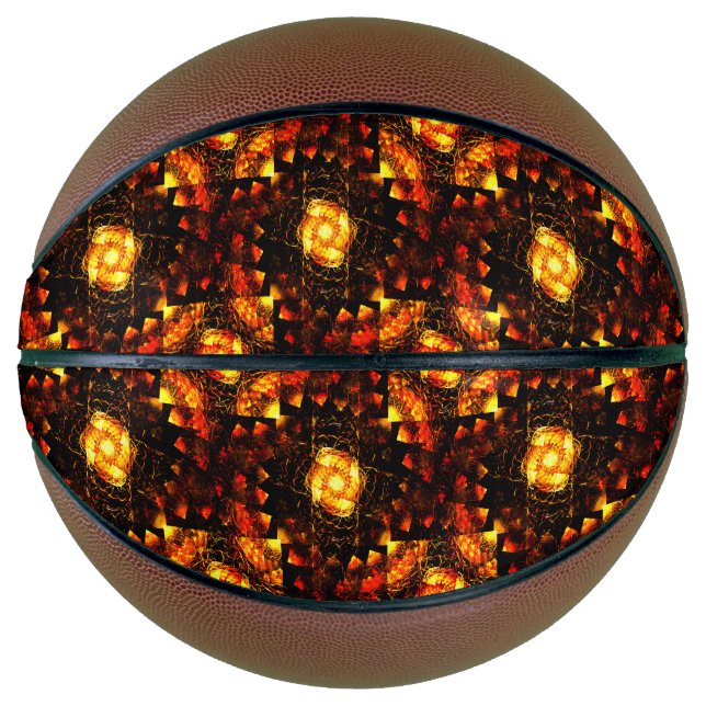 Gold Modern Boho Elegant Abstract Art Pattern #506 Basketball (Front)