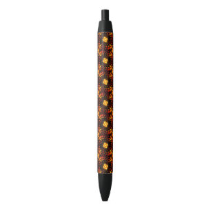 Gold Modern Boho Elegant Abstract Art Pattern #506 Black Ink Pen