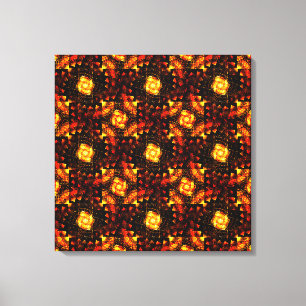 Gold Modern Boho Elegant Abstract Art Pattern #506 Canvas Print