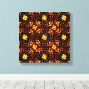Gold Modern Boho Elegant Abstract Art Pattern #506 Canvas Print
