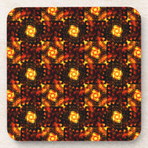 Gold Modern Boho Elegant Abstract Art Pattern #506 Coaster