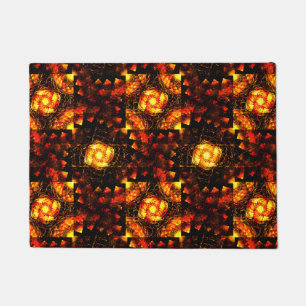 Gold Modern Boho Elegant Abstract Art Pattern #506 Doormat