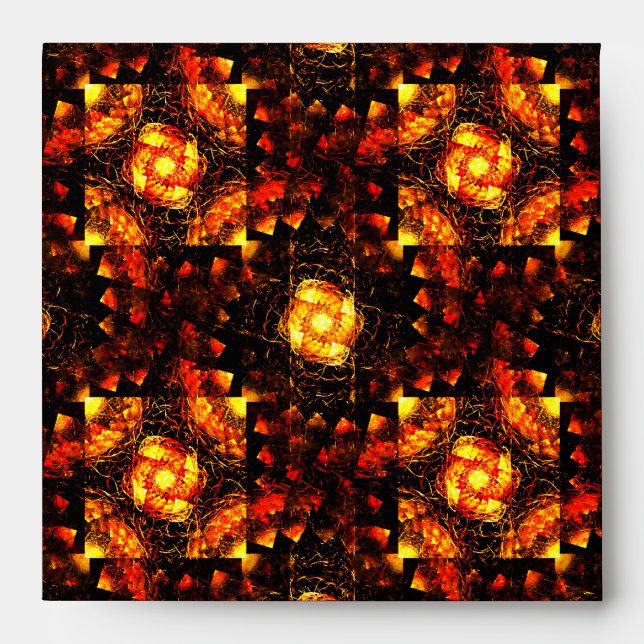 Gold Modern Boho Elegant Abstract Art Pattern #506 Envelope (Front)