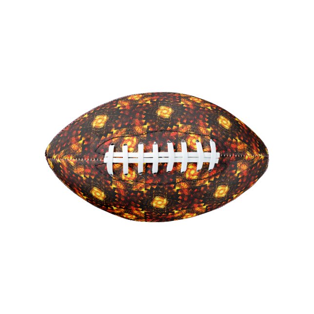 Gold Modern Boho Elegant Abstract Art Pattern #506 Football (Front)