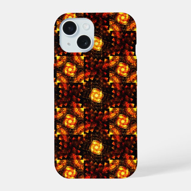 Gold Modern Boho Elegant Abstract Art Pattern #506 iPhone 15 Case (Back)