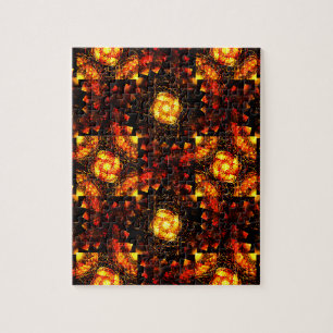 Gold Modern Boho Elegant Abstract Art Pattern #506 Jigsaw Puzzle
