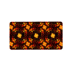 Gold Modern Boho Elegant Abstract Art Pattern #506 Label