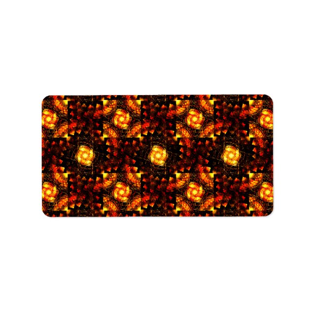 Gold Modern Boho Elegant Abstract Art Pattern #506 Label (Front)